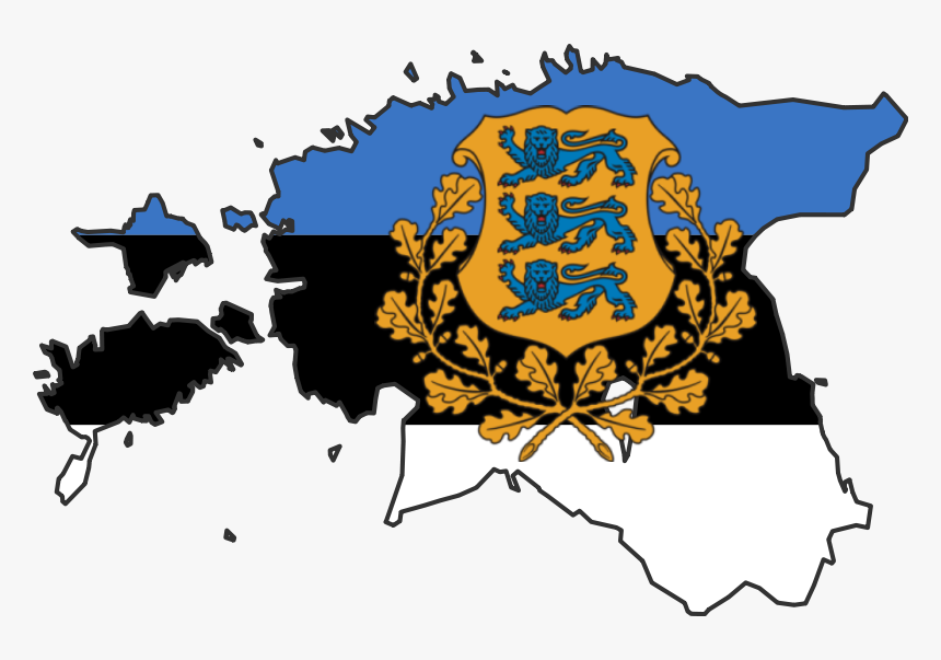 File - Estonia Portal - 2 - Estonia Map With Flag, HD Png Download, Free Download