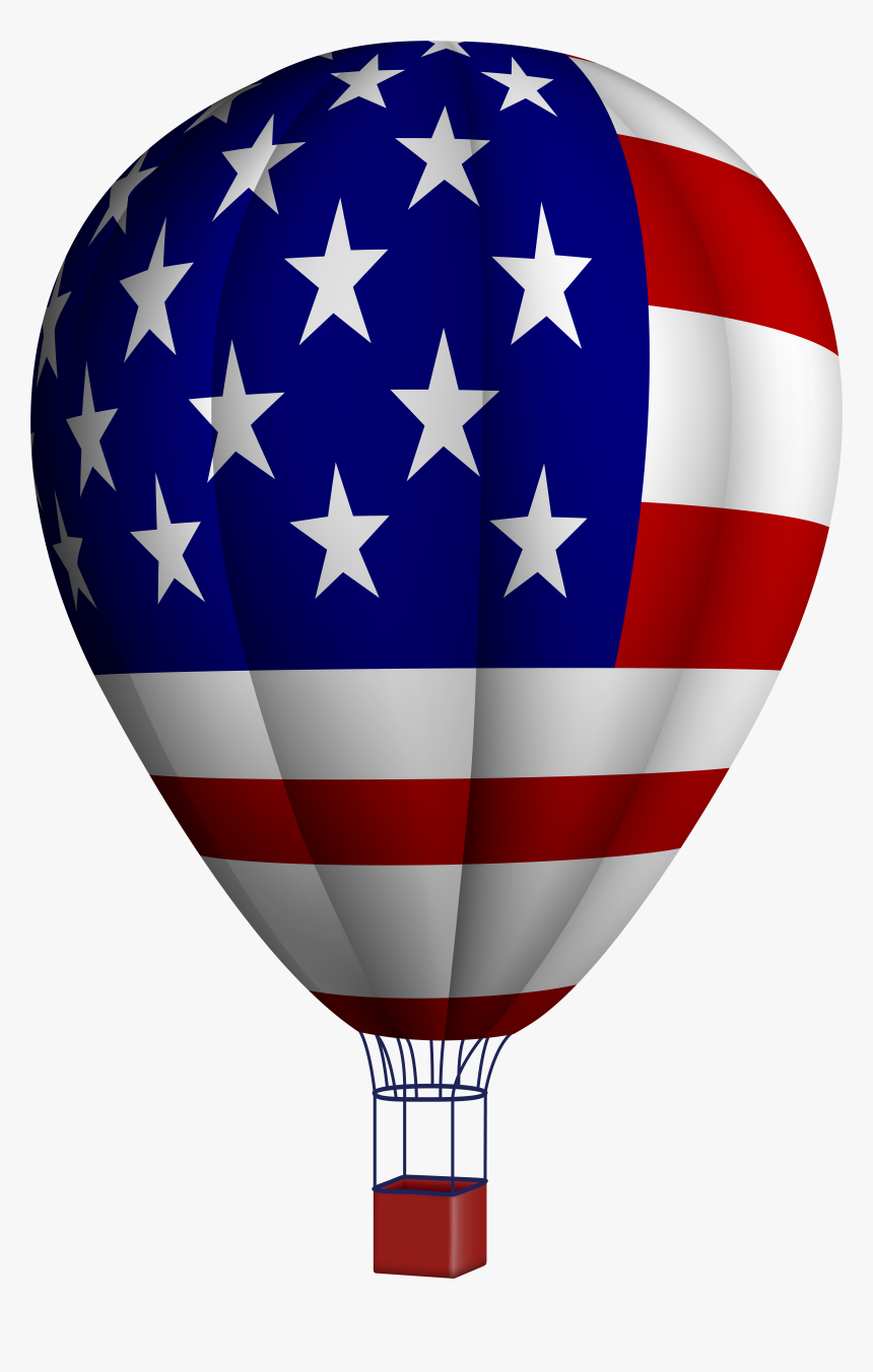 Usa Air Baloon Png Image - Hot Air Balloon Country Flags, Transparent Png, Free Download