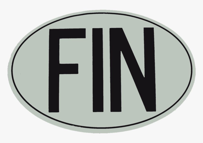 Fin International Vehicle Registration Oval - Fin, HD Png Download, Free Download