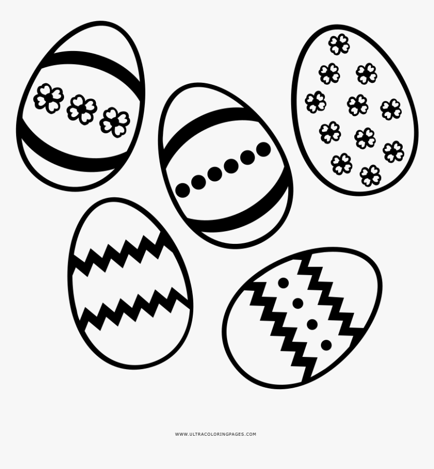 Easter Eggs Coloring Page, HD Png Download, Free Download
