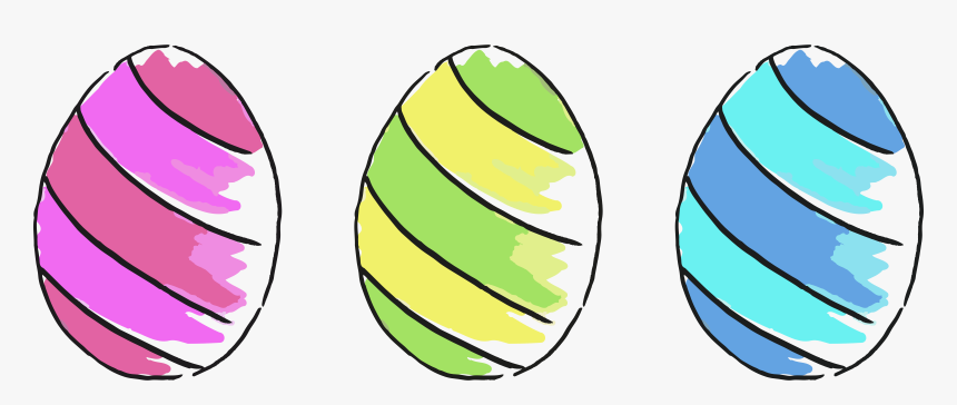 Easter Eggs 3 Clip Arts - Transparent Easter Clip Art, HD Png Download, Free Download