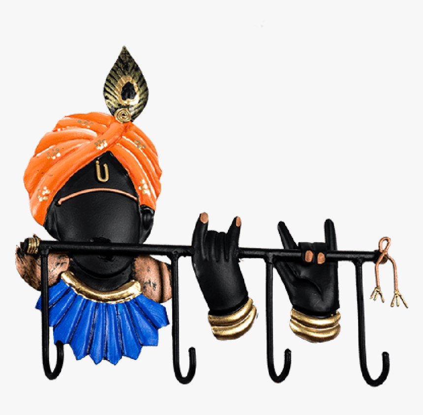 Lord Playing Key Holder Handikart Co In - Krishna With Flute Png, Transparent Png, Free Download