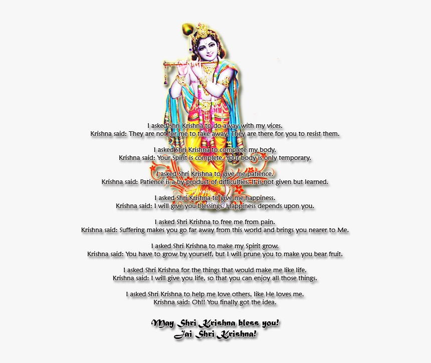 Lord Krishna , Png Download - Lord Krishna, Transparent Png, Free Download