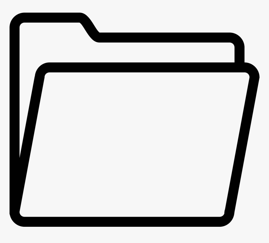 The Open Folder Icon For Pc - White Folder Icon Png, Transparent Png, Free Download