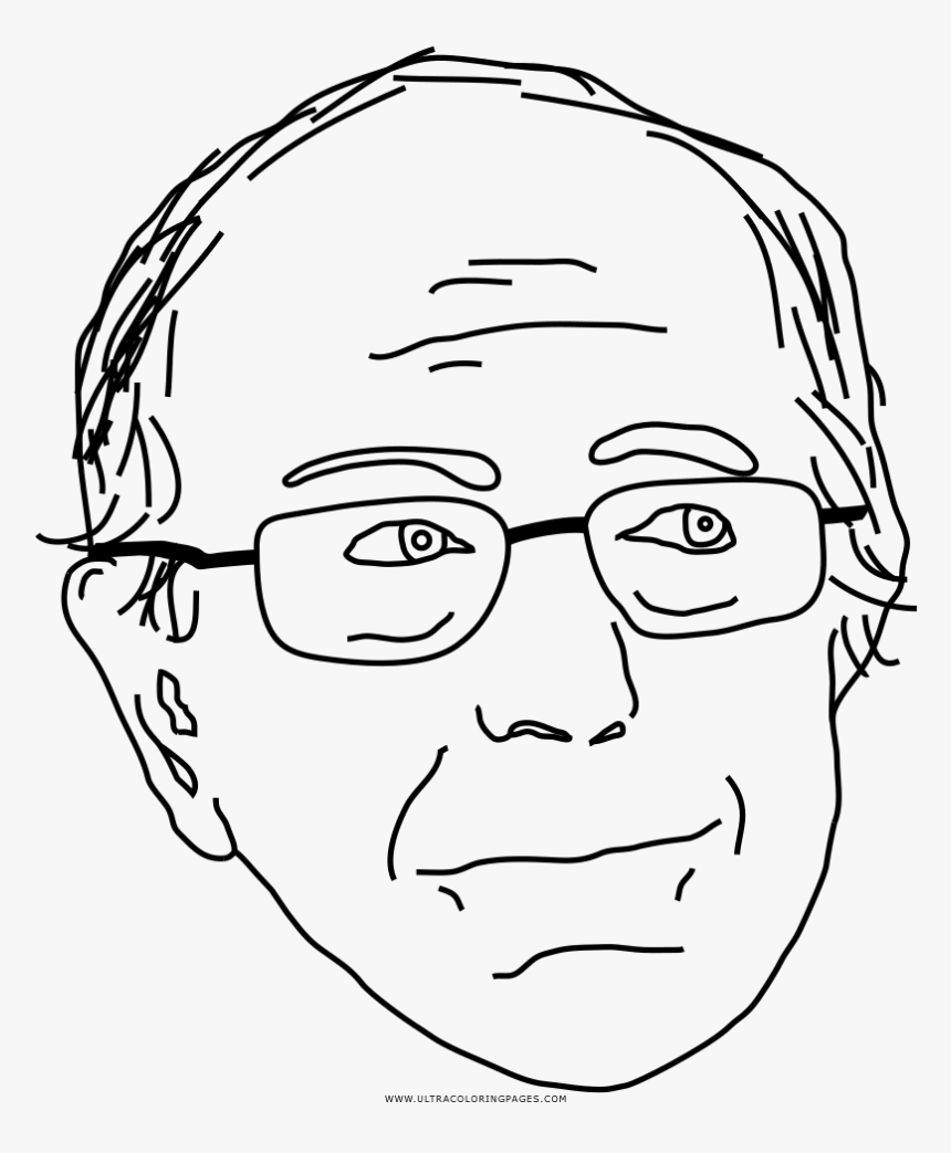 Bernie Sanders Coloring Page - Sketch, HD Png Download, Free Download