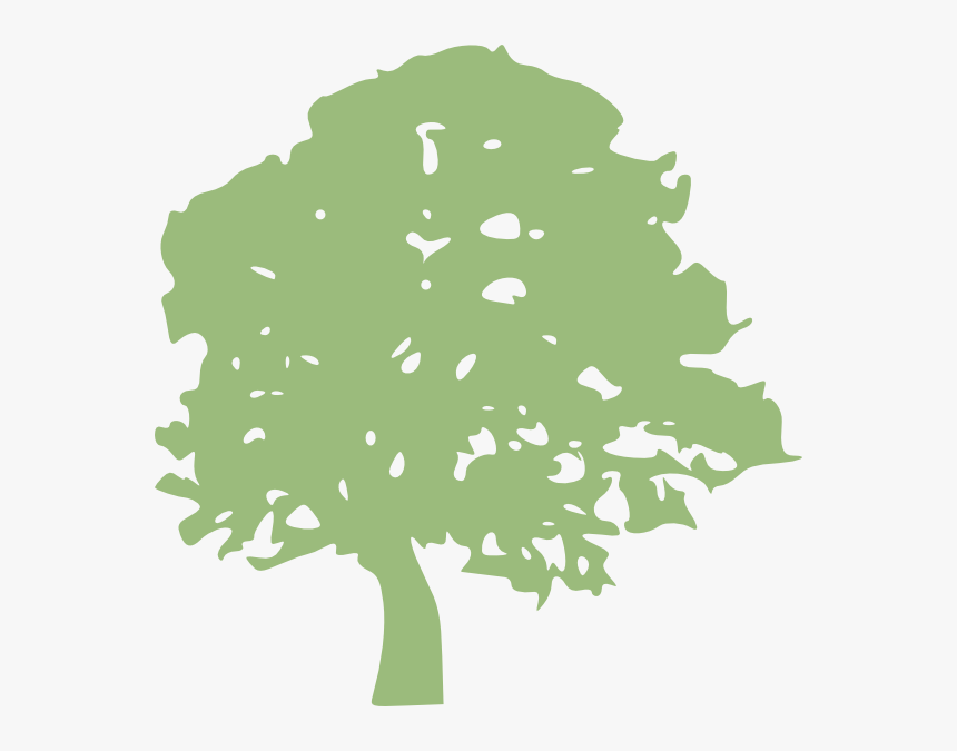 This Free Clip Arts Design Of Oak Tree - Green Tree Silhouette Png, Transparent Png, Free Download