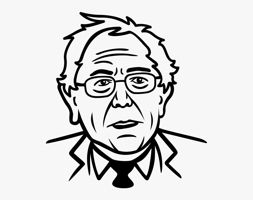 Bernie Sanders - Illustration - Bernie Sanders Face Drawing Png, Transparent Png, Free Download