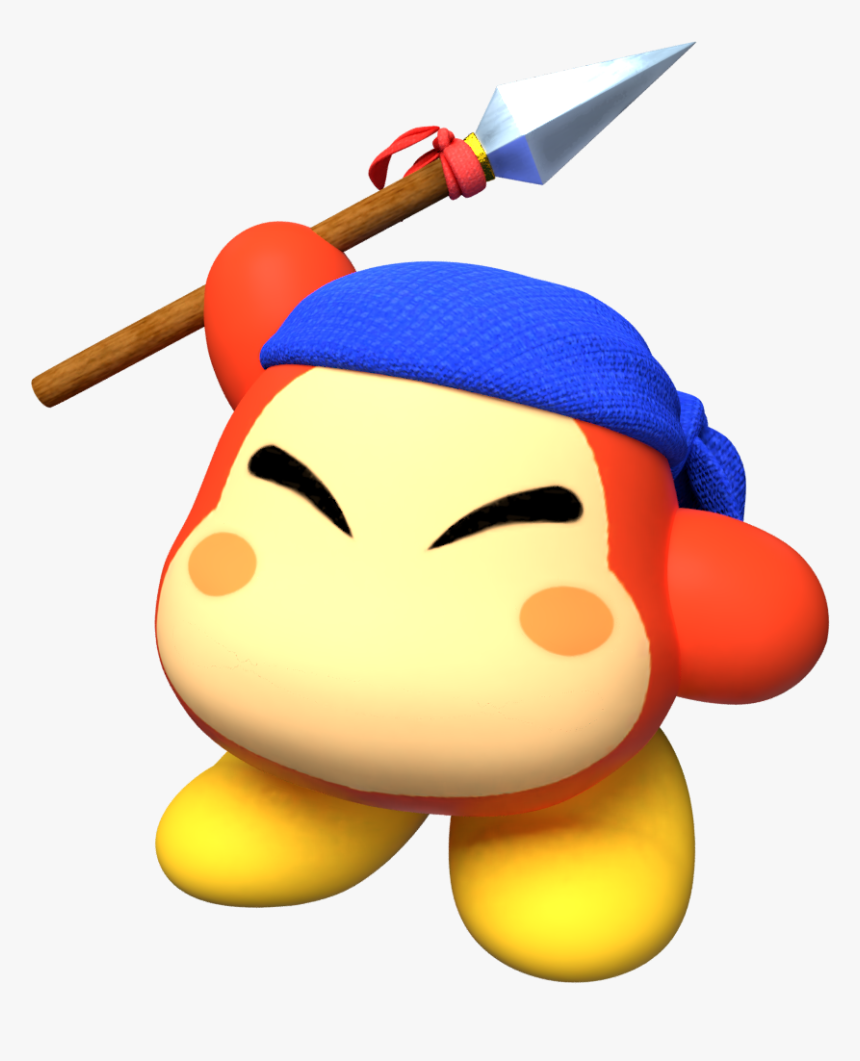 Cartoon,animated Cartoon,clip Art,fictional - Spear Waddle Dee, HD Png Download, Free Download