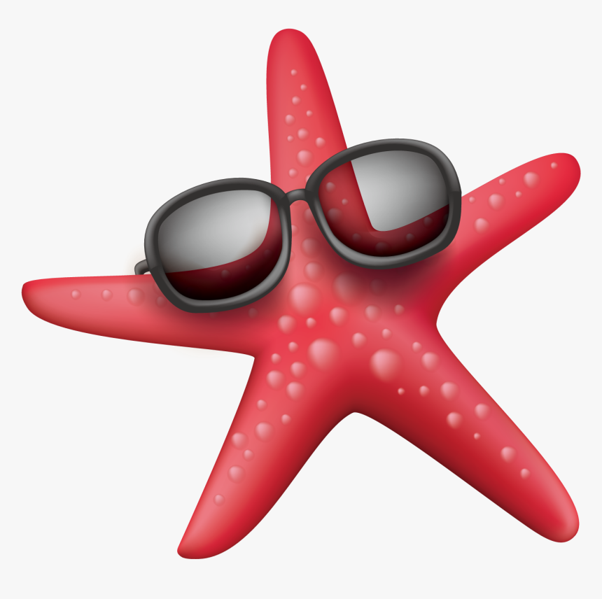 Wearing Sunglasses Sea Starfish Png File Hd Clipart - Starfish Png, Transparent Png, Free Download