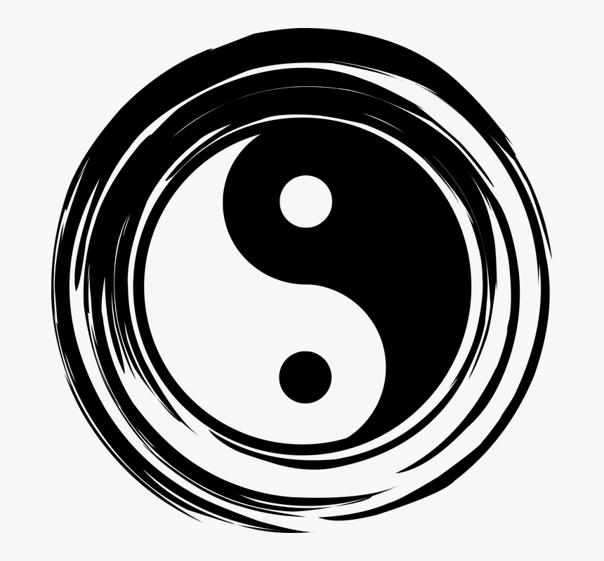 Yin Yang, Harmony, Balance, Silhouette, Ying, Religion - Yin And Yang Silhouette, HD Png Download, Free Download