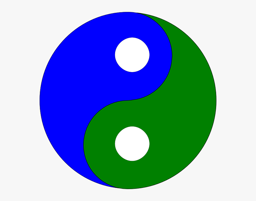 Yin Yang 17 Svg Clip Arts - Blue And Green Yin Yang, HD Png Download, Free Download