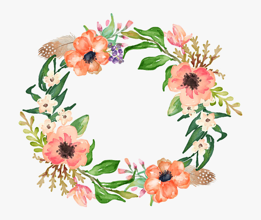 Clipart Free Succulent - Watercolor Flower Ring, HD Png Download, Free Download