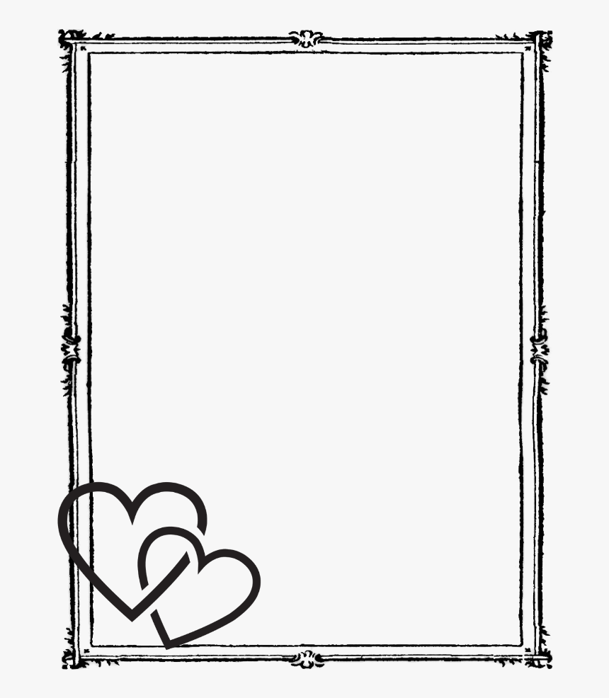 Mq Black Hearts Frames Border Borders Dark Hd Png Download