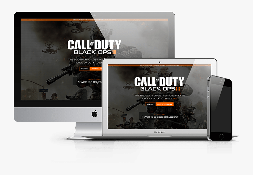 Bo3 Cpa Marketing Landing Page - Black Ops 1 2 3 And 4, HD Png Download, Free Download