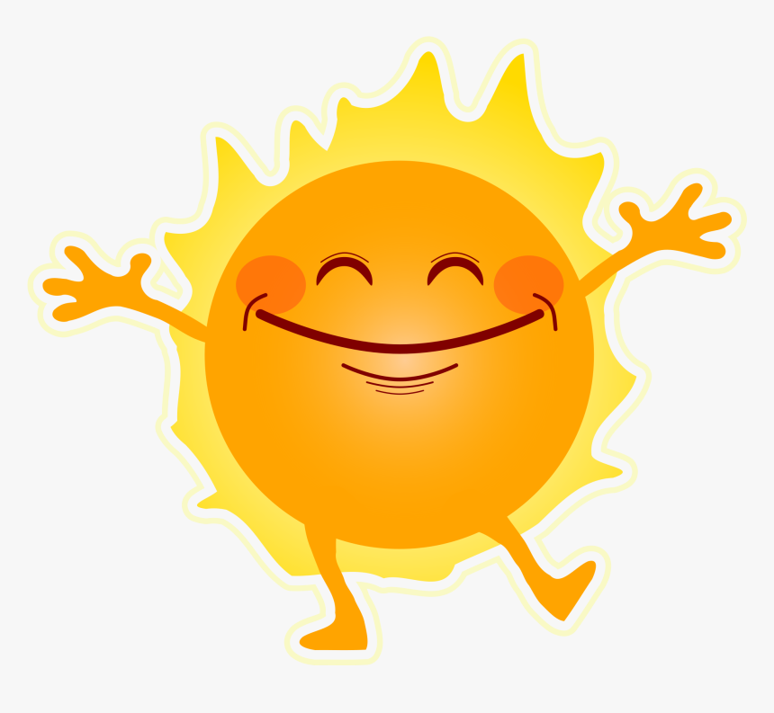 Happy Sunshine Vector Clipart - Happy Sun Vector Png, Transparent