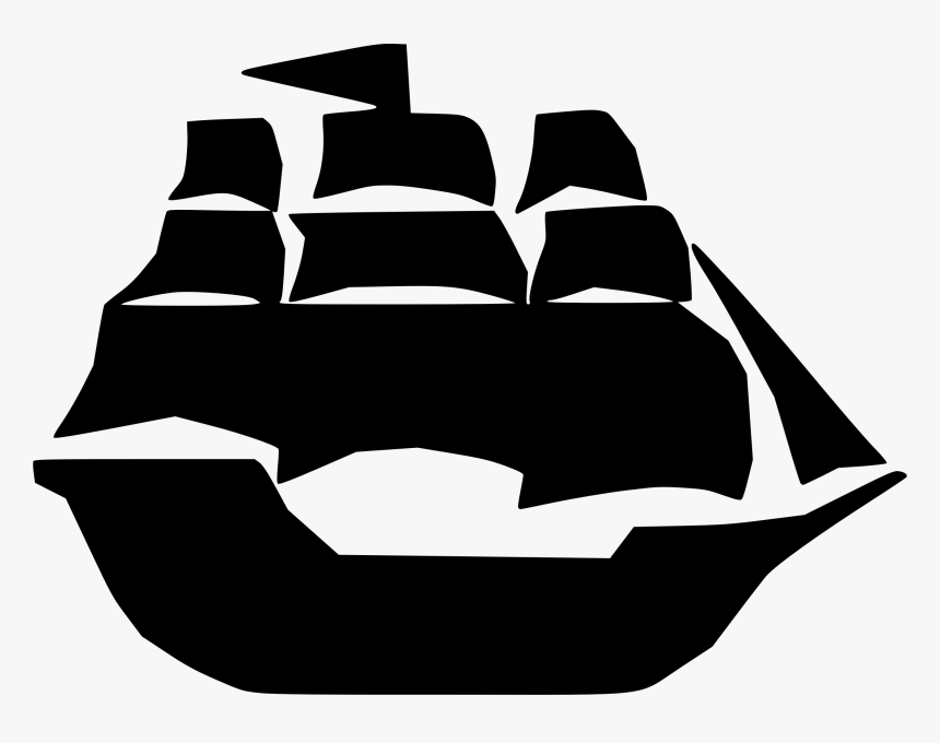 Pirate Clipart Pirate Ship - Pirate Ship Clipart Black And White, HD Png Download, Free Download