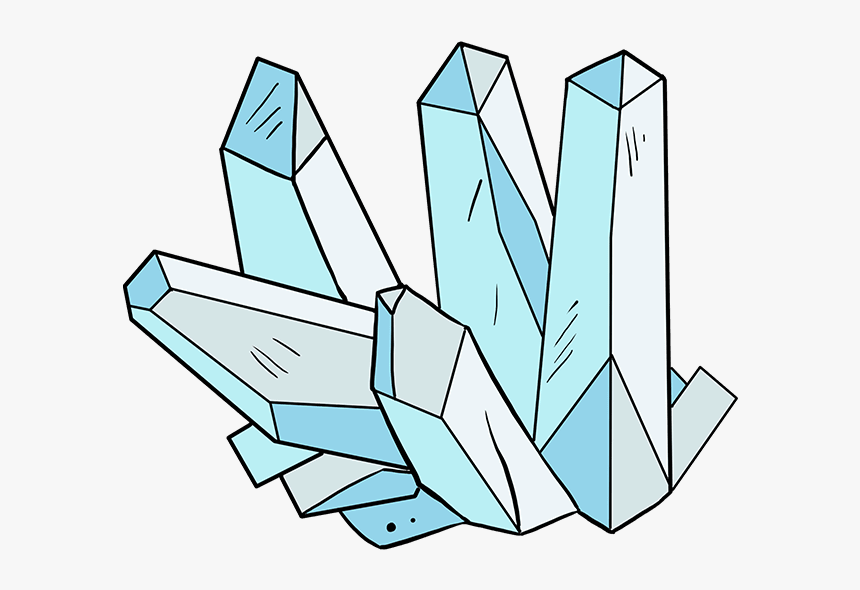 How To Draw Crystals - Easy Drawing Crystal, HD Png Download, Free Download