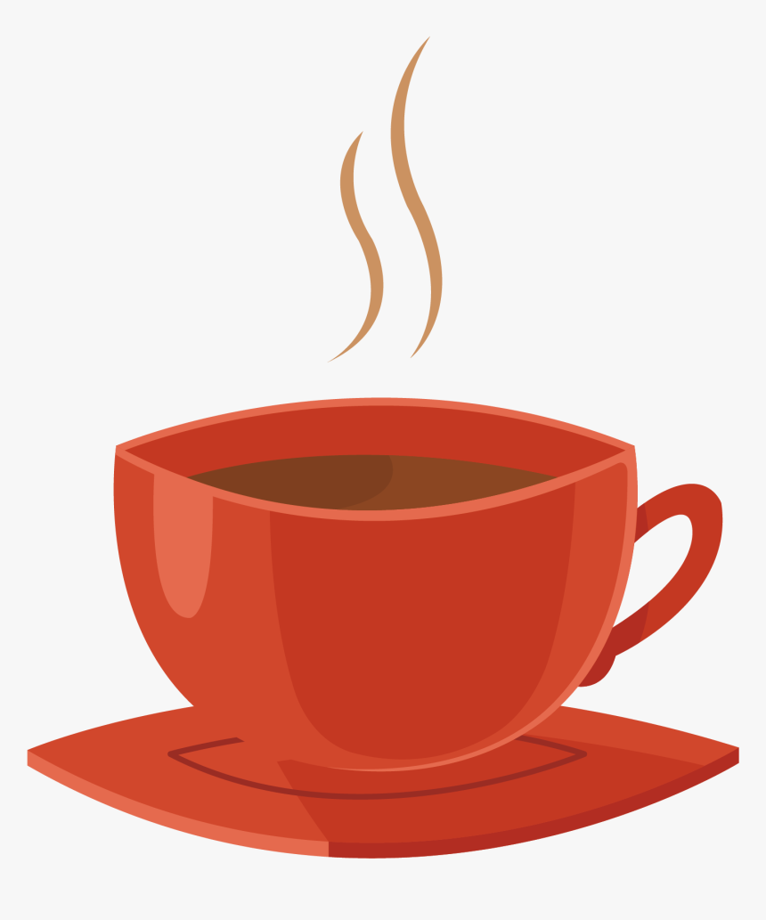 Vector Red Cup Of Coffee Png Download - Vector Tea Cup Png, Transparent Png, Free Download
