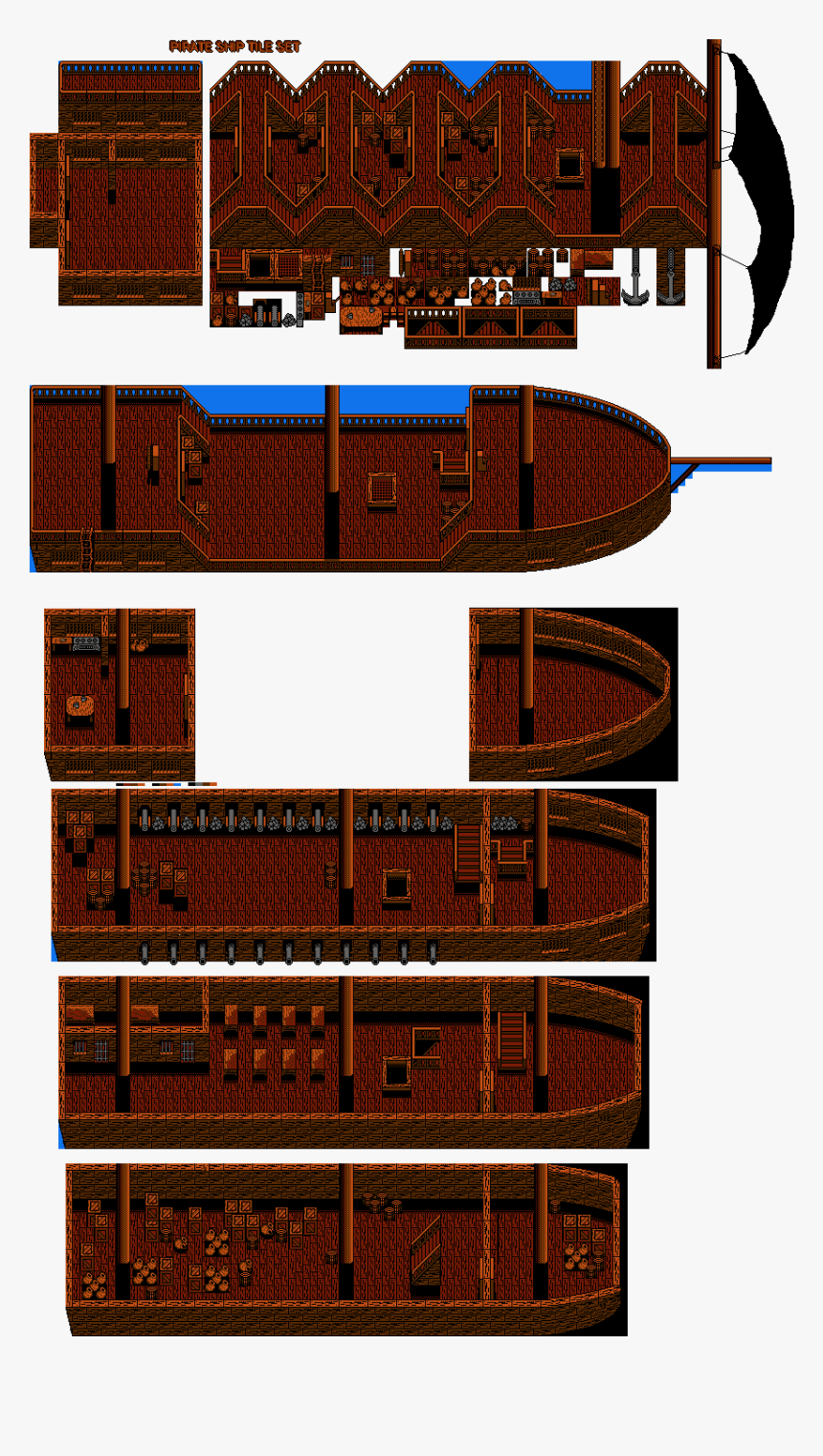 Pirate Ship Tileset, HD Png Download, Free Download