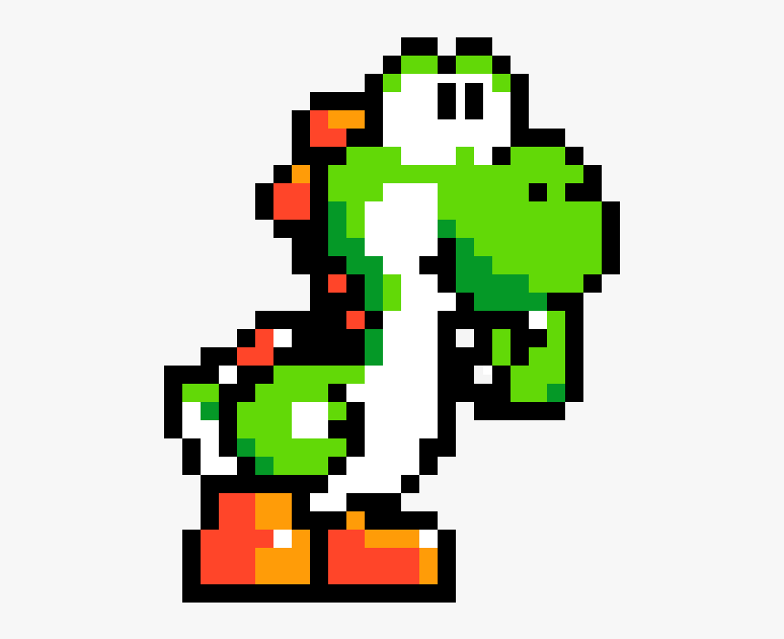 Transparent Yoshi Png - Yoshi Mario Pixel Art, Png Download, Free Download