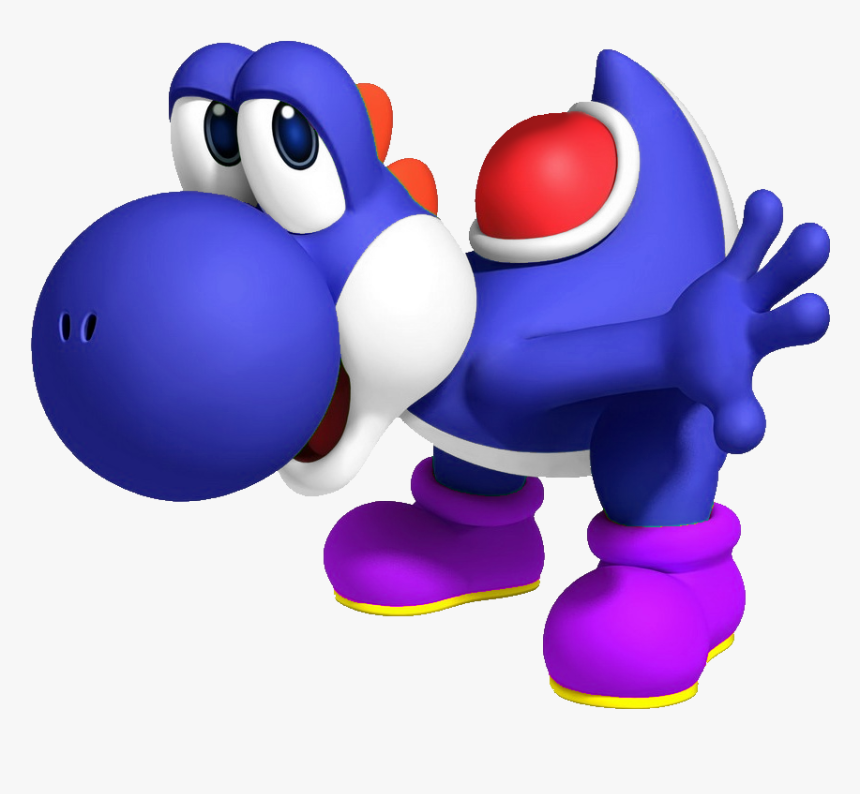 Mario Bros Blue Yoshi , Png Download - Blue Yoshi Png, Transparent Png, Free Download