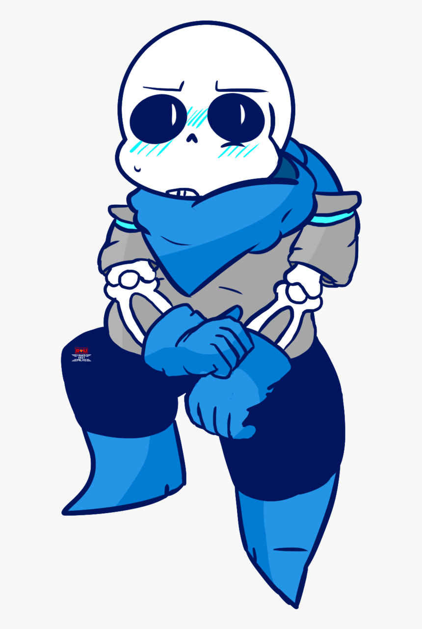 A Flustered Blueberry Sans By Bloody - Blueberry Undertale, HD Png Download, Free Download