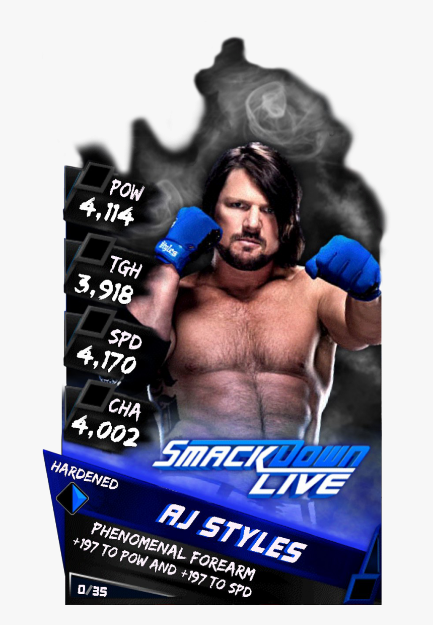 Wrestlemania Aj Styles - Wwe Raw Super Card, HD Png Download, Free Download