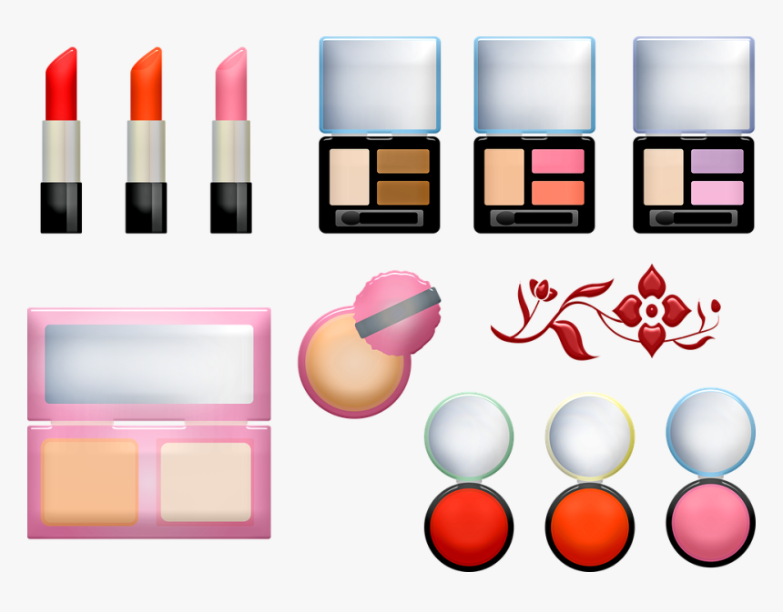 Make Up, Lipstick, Blush, Eyeshadow, Flower, Makeup - Eye Shadow, HD Png Download, Free Download