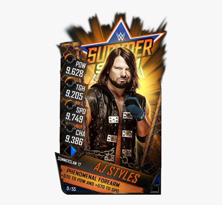 Aj Styles Wwe Supercard, HD Png Download, Free Download