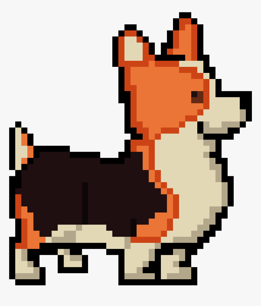 Corgi Cross Stitch Patterns Clipart , Png Download - Minecraft Corgi Pixel Art, Transparent Png, Free Download