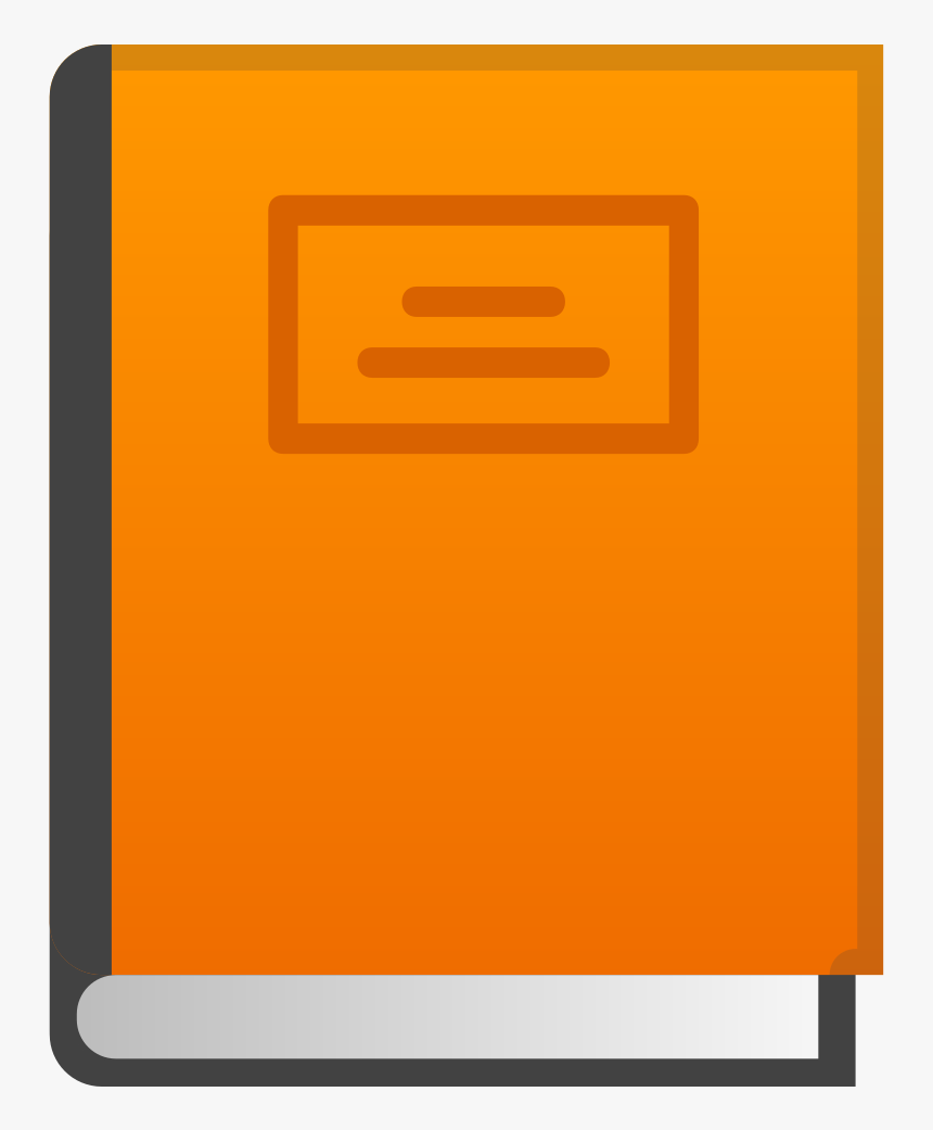Orange Book Icon - Orange Book Emoji, HD Png Download, Free Download