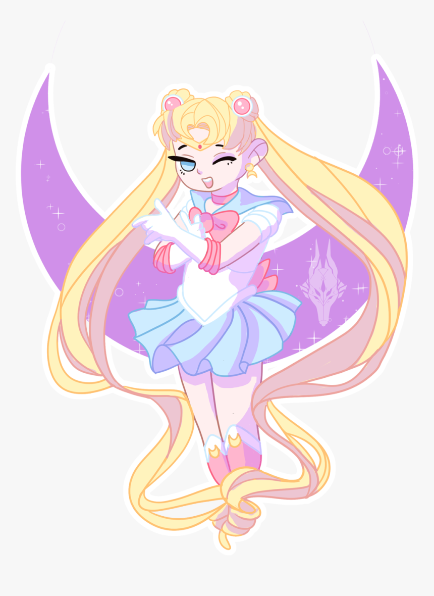 [p] Pastel Princess Sailor Moon - Illustration, HD Png Download, Free Download