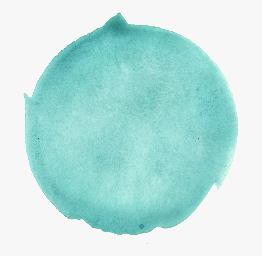 Turquoise Watercolour Dot Png , Png Download - Transparent Background Teal Circle, Png Download, Free Download
