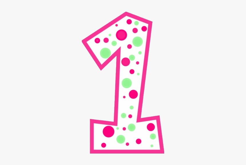 Number 1 With Dots Clipart Cute Free Transparent Png - Polka Dot Number One, Png Download, Free Download