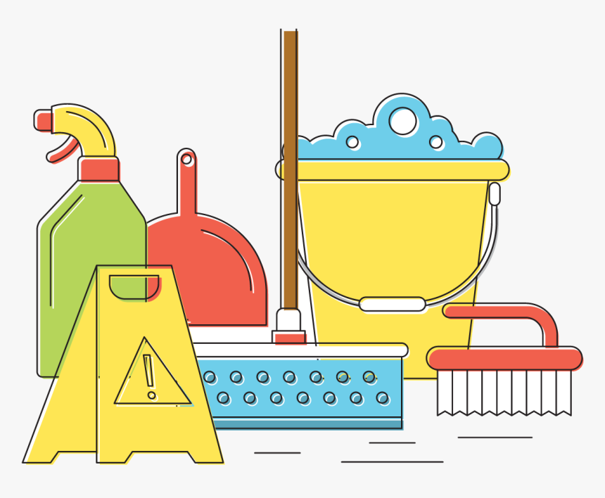 Spring Cleaning Clip Art - Cleaning Tools Clipart, HD Png Download, Free Download