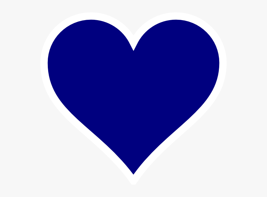 Blue Heart Svg Clip Arts - Navy Blue Heart Clipart, HD Png Download, Free Download
