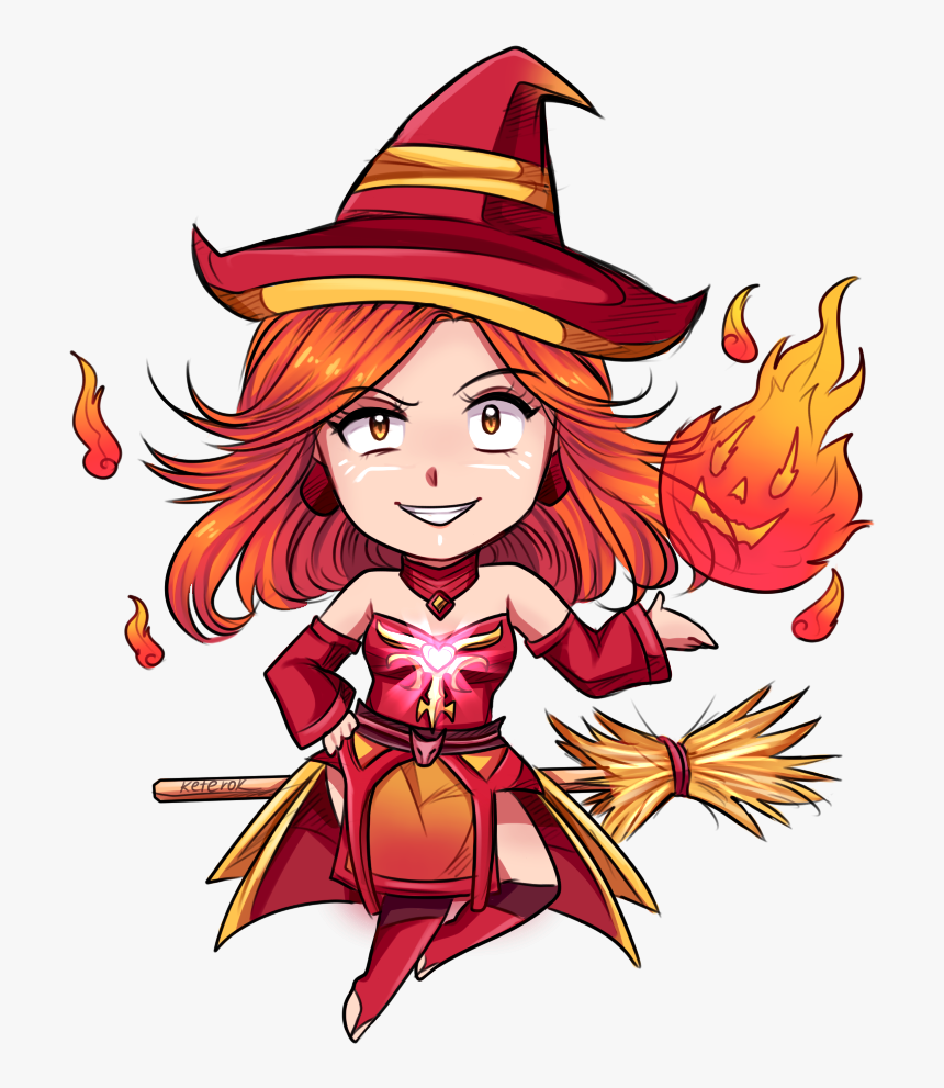 Lina, The Fire Witchartwork - Dota 2 Lina Witch, HD Png Download, Free Download