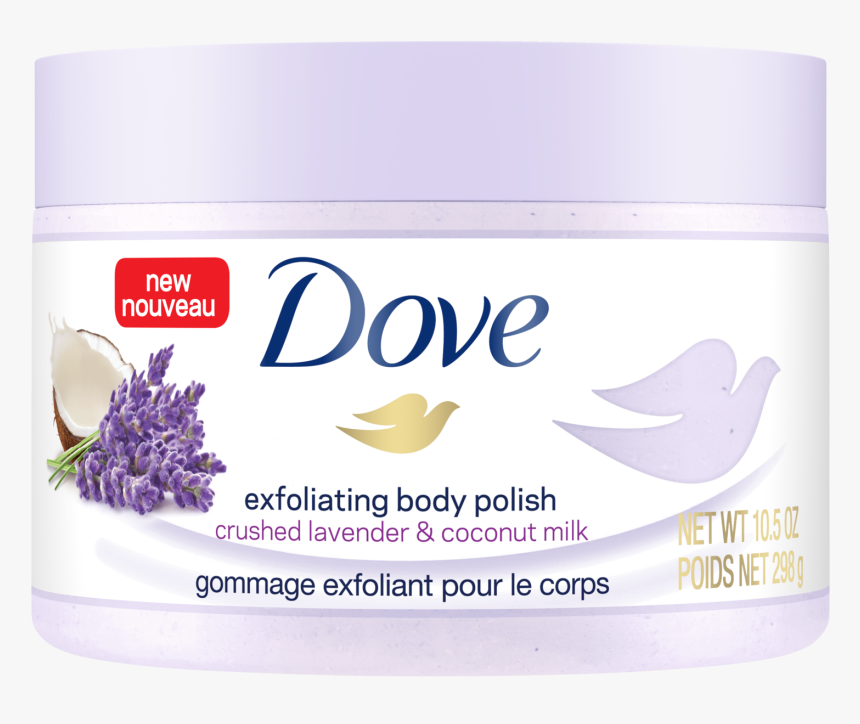 Dove Exfoliating Body Polish Crushed Lavender & Coconut - Dove Lavender Body Polish, HD Png Download, Free Download