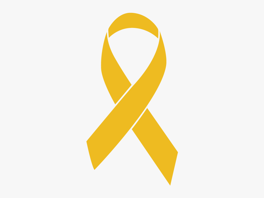 Gold Colored Childhood Cancer Ribbon - Endometrial Cancer Ribbon, HD Png Download, Free Download