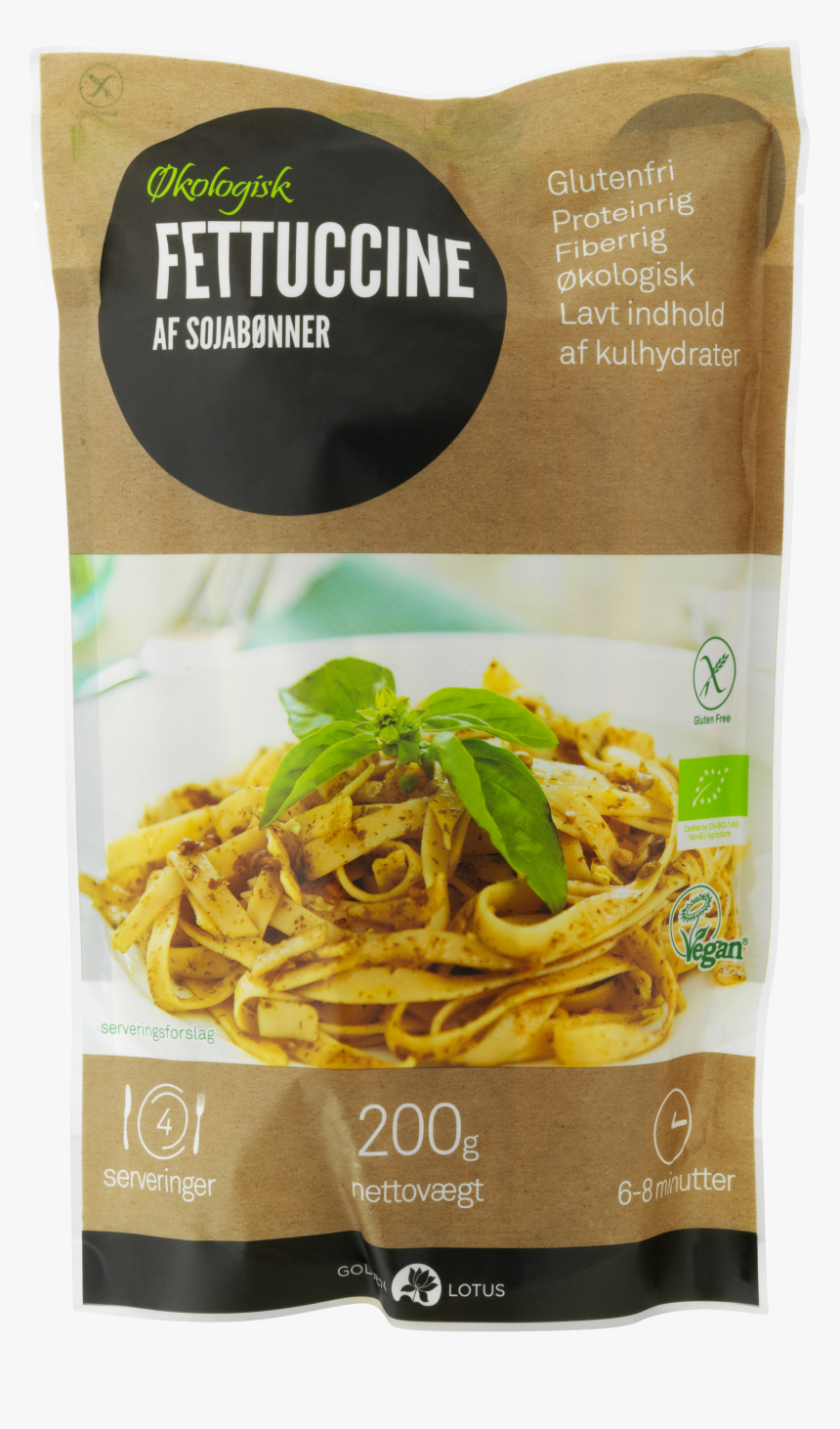 Golden Lotus/groen Sojaboenne Fettuccine - Golden Lotus Organic Soybean Pasta 200g, HD Png Download, Free Download