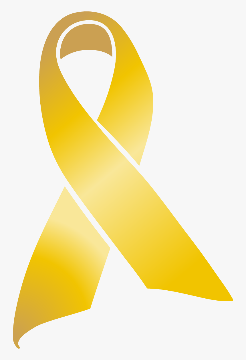 Gold Ribbon - Gold Cancer Ribbon Vector, HD Png Download, Free Download