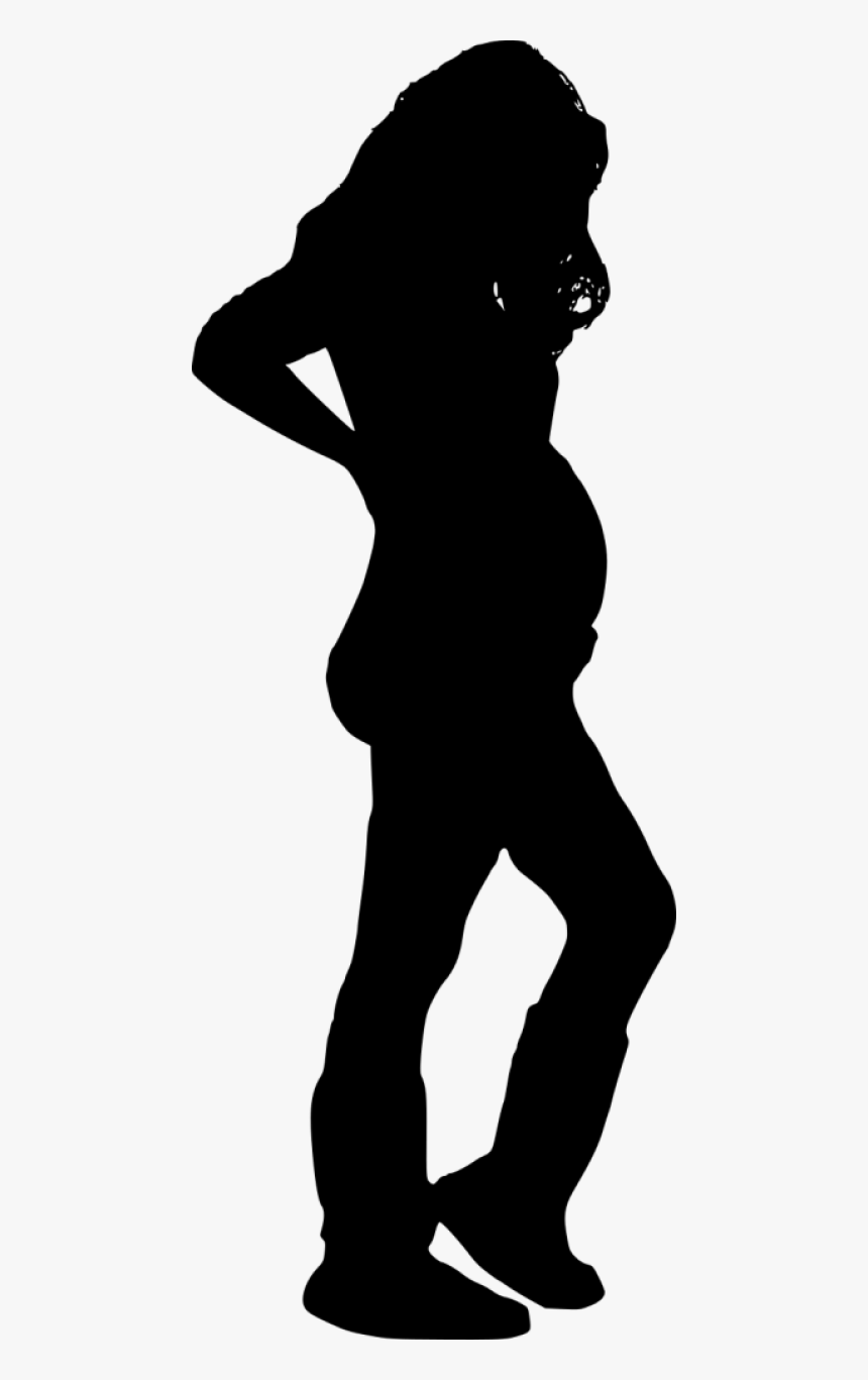 Pregnant Woman Silhouette Png - Pregnant Woman Pic Silhouette, Transparent Png, Free Download