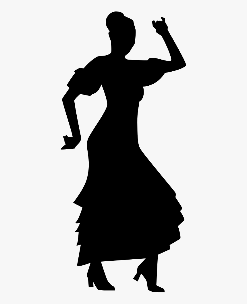 Flamenco Woman Silhouette Png Clip Stock - Flamenco Dance Icon Png, Transparent Png, Free Download