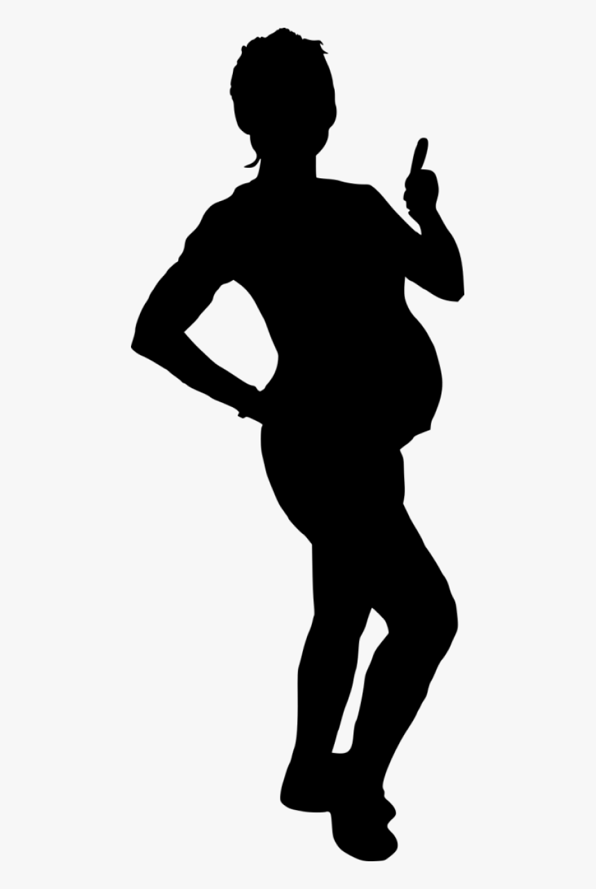 Pregnant Woman Silhouette Png - Taekwondo Side Kick Silhouette, Transparent Png, Free Download