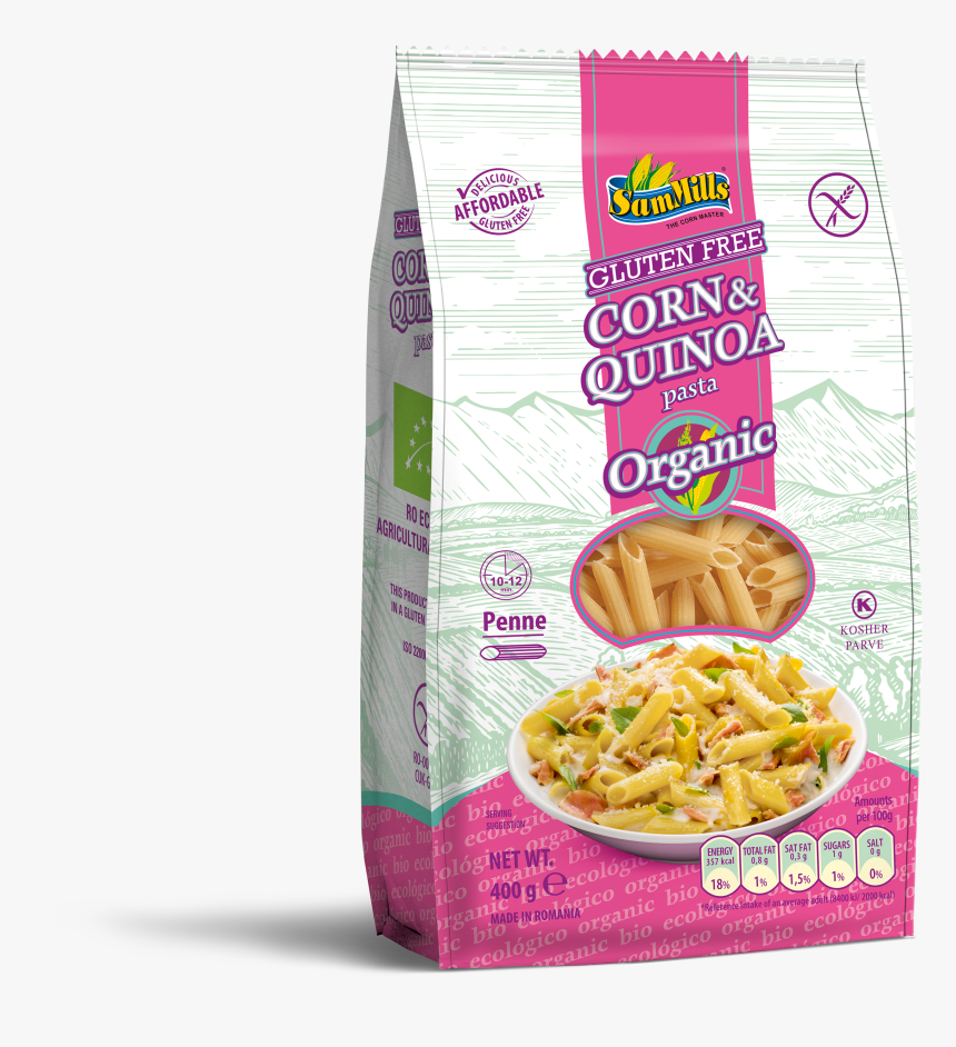 3d Org - Quinoa - Penne - 400g - E - U Gama Produse - Food Products Eu, HD Png Download, Free Download