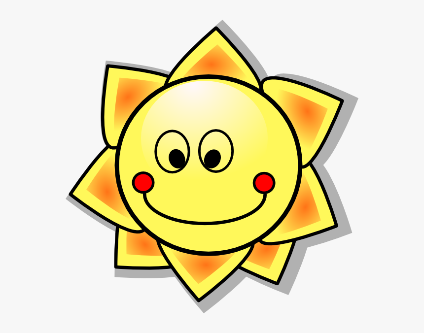 Smiling Cartoon Sun Clip Art At Clipart Library - Sole Clipart, HD Png Download, Free Download