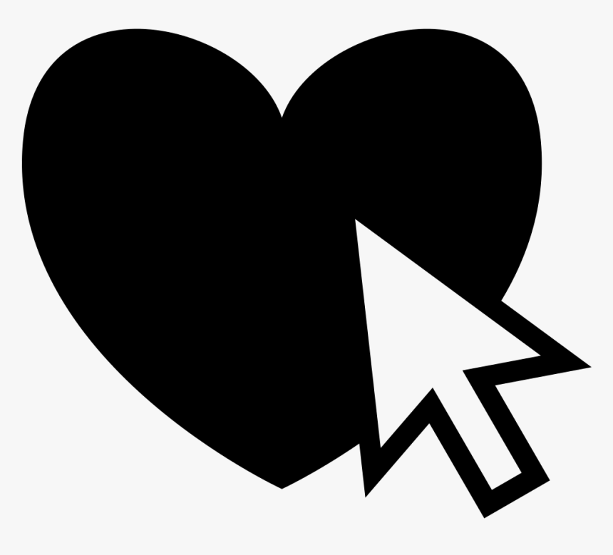 Heart Click With Mouse Arrow Pointer - Mouse Cursor Png Transparent, Png Download, Free Download