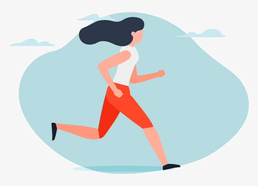 Transparent Girl Running Png - Running Illustration Png, Png Download, Free Download