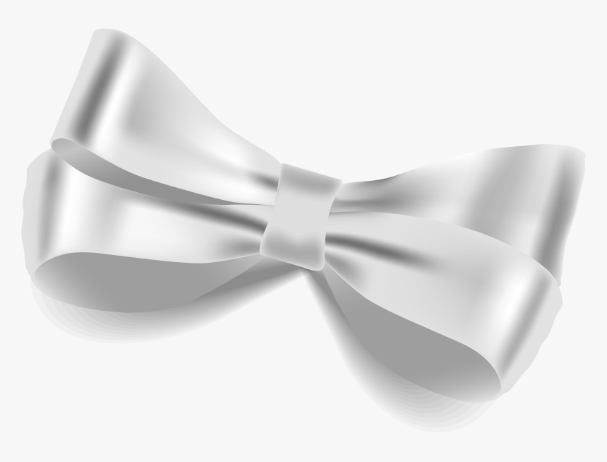 Bow Tie Butterfly White Ribbon - White Bow Tie Png, Transparent Png, Free Download