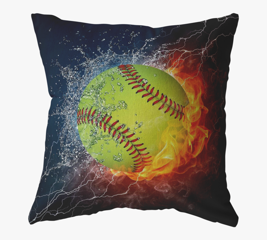 Transparent Flaming Softball Clipart - Water And Fire Softball, HD Png Download, Free Download